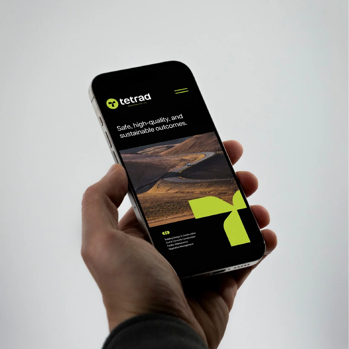 Tetrad digital visual system shown on a mobile phone